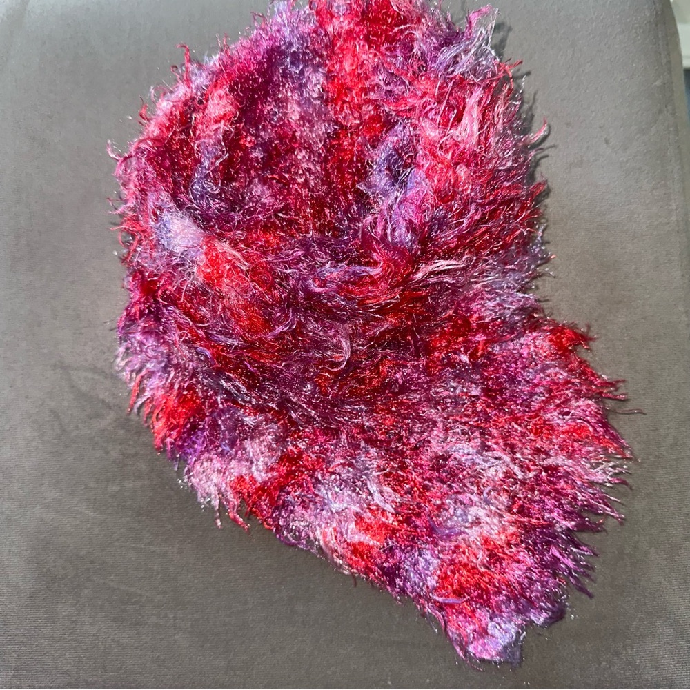 Vibrant Red and Purple Women's Girl’s Scarf crochet